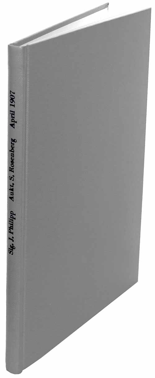 Literatura. Katalog aukcyjny Sally Rosenberg, Sammlung des Herrn John Philipp in Danzig, Frankfurt 1907 r.